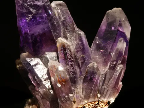 Améthyste violette et quartz rose