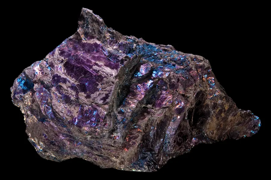 Covellite, bleu indigo irisé