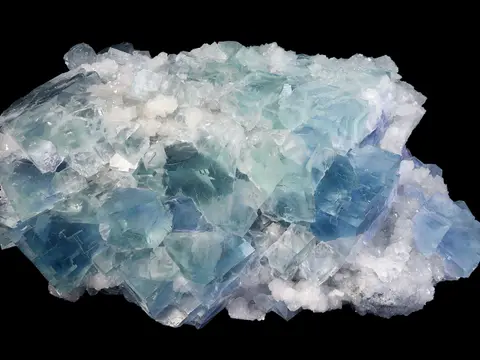 Fluorite aux bandes violettes et vertes