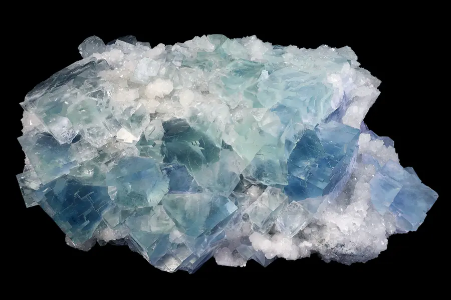 Fluorite aux bandes violettes et vertes