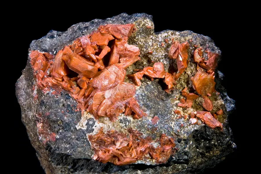 Heulandite, incolore blanc orangé