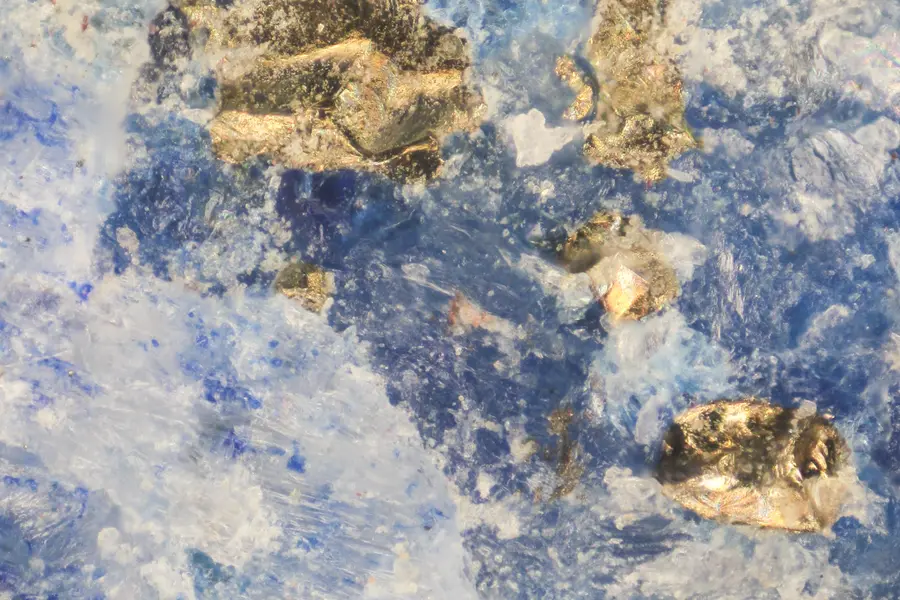 Lapis-lazuli bleu profond piqueté de pyrite