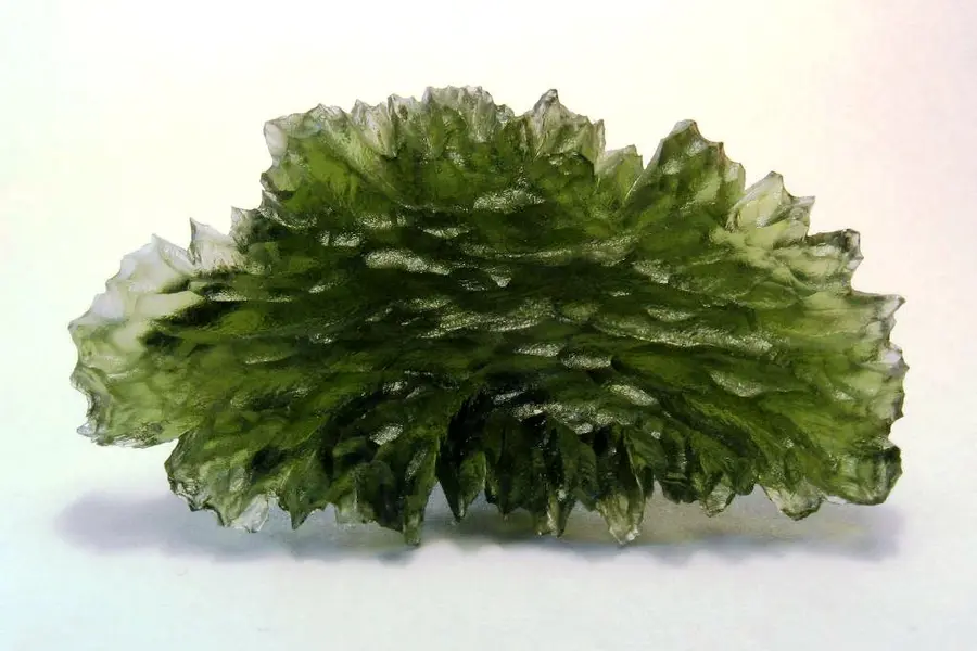 Moldavite, vert vert mousse