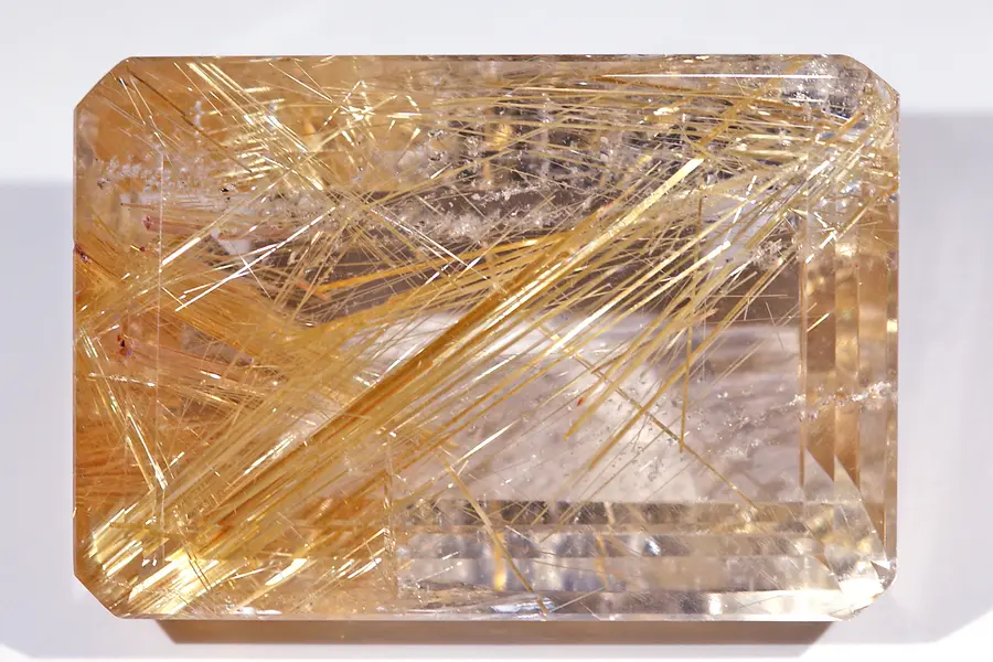 Quartz rutile, incolore aiguilles dorées
