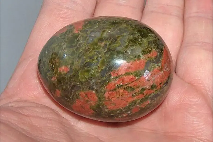 Unakite, vert rose saumon