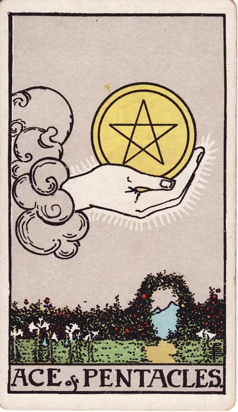 Carte As de Deniers du tarot