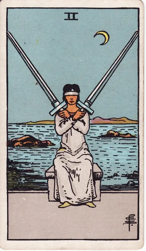 Carte Deux d’Épées du tarot