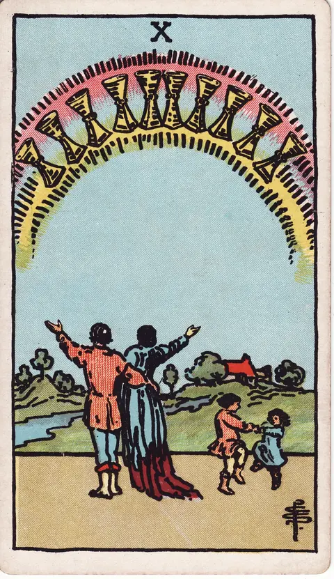 Carte Dix de Coupes du tarot