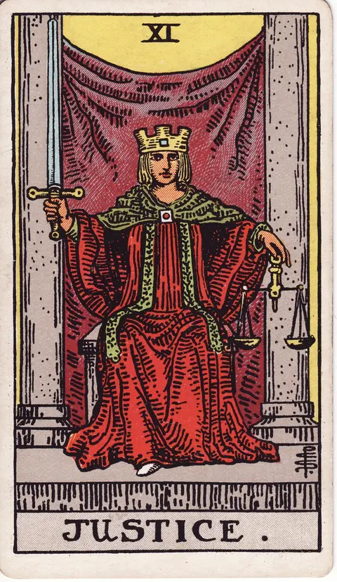 Carte La Justice du tarot