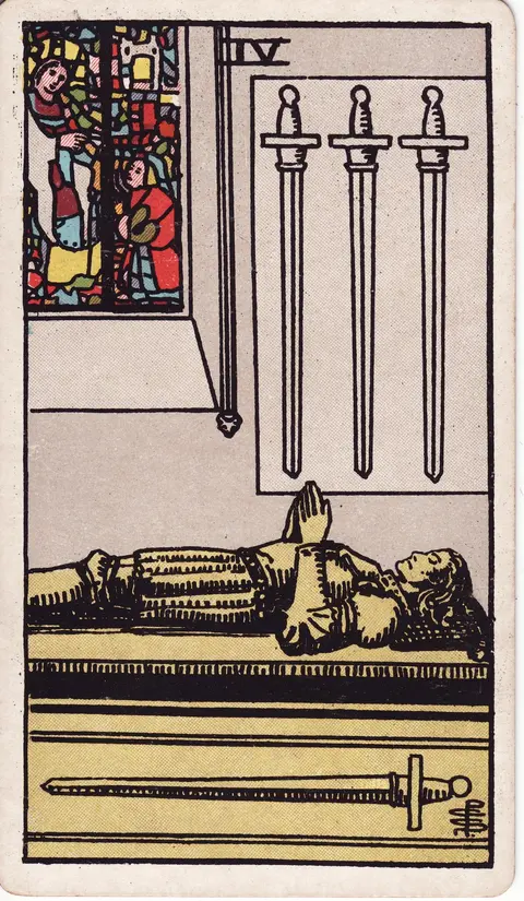 Carte Quatre d’Épées du tarot
