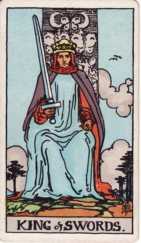 Carte Roi d’Épées du tarot