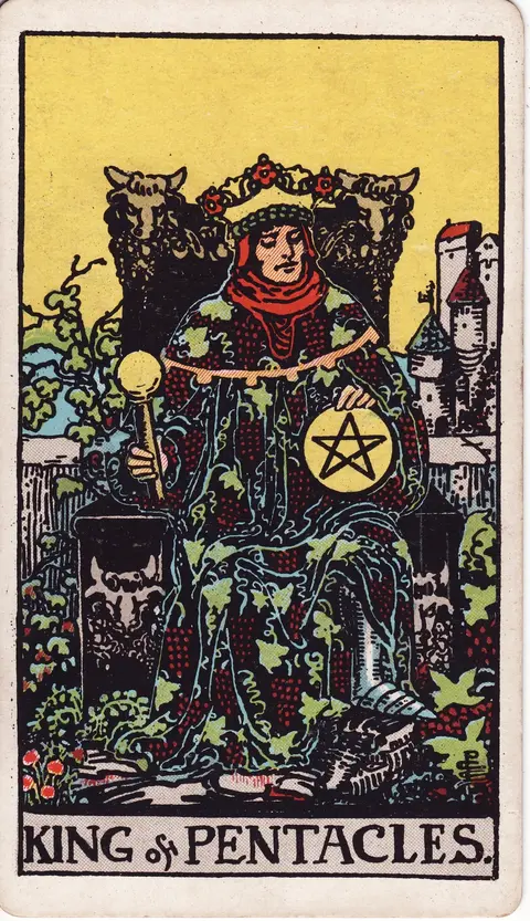 Carte Roi de Deniers du tarot