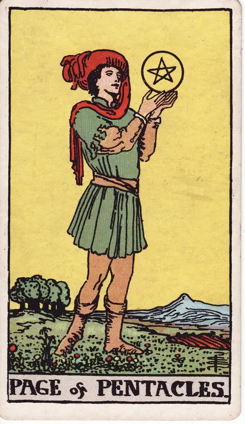 Carte Valet de Deniers du tarot