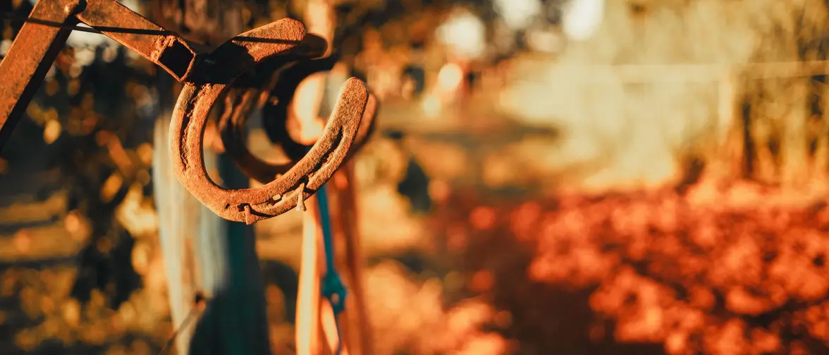 Un fer à cheval, amulette porte-bonheur